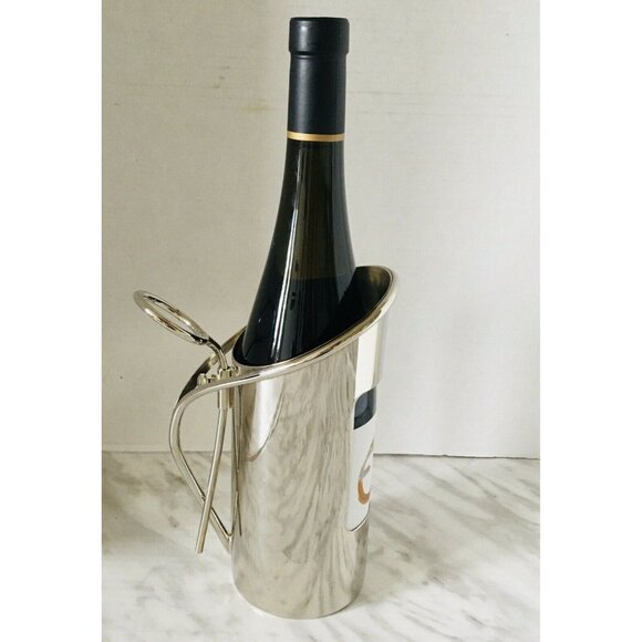 HBC EP Brass Wine Holder With Stopper Collar Set Modern Design Standard Bottle - Picture 7 of 8